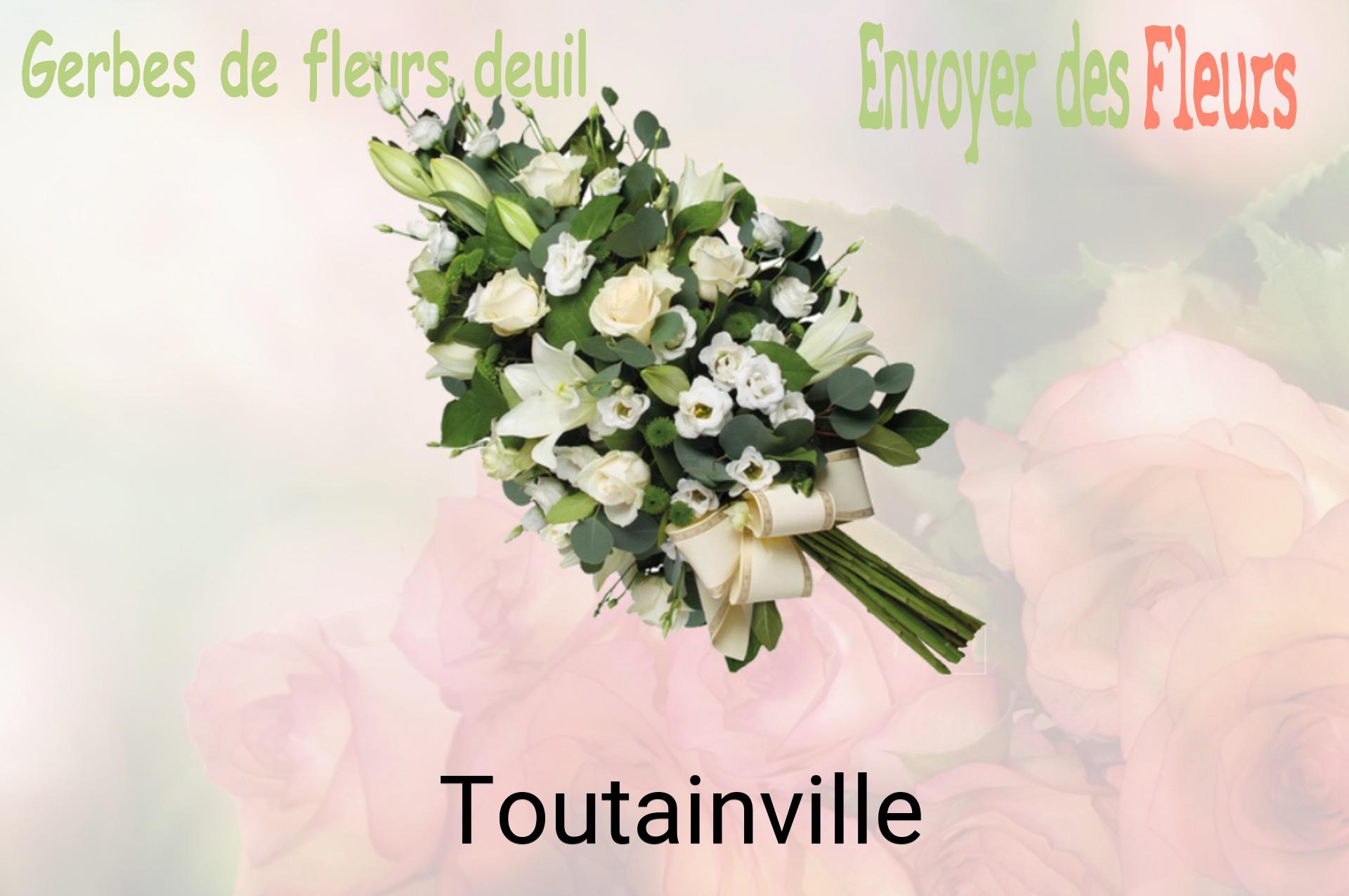 Gerbe de fleurs de deuil livrée à Toutainville